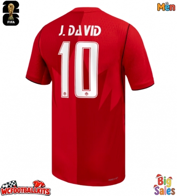 Canada Jonathan David #10 Replica Home Stadium Shirt World Cup 2026 Short Sleeve